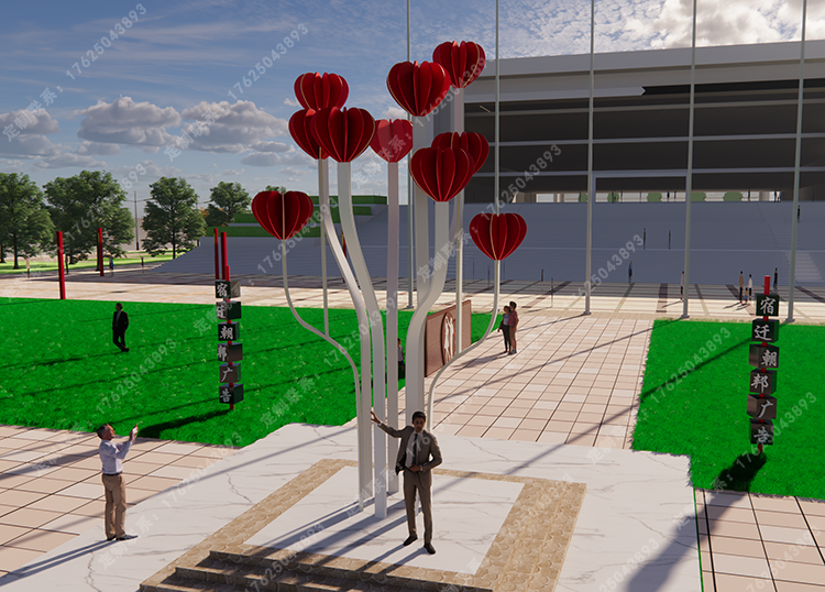 商場(chǎng)美陳-愛心雕塑-七夕情人節(jié)520